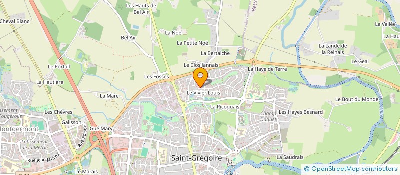 localisation de l'entreprise LES RIGNES  SAINT-GREGOIRE