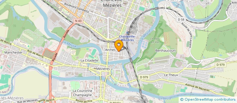 localisation de l'entreprise LES RIMBAUD DU CINEMA  CHARLEVILLE-MEZIERES