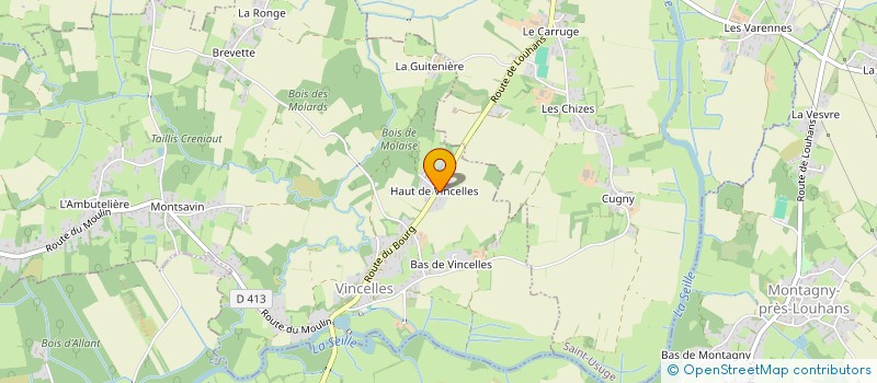 localisation de l'entreprise LES RIPPES CLOSES  VINCELLES