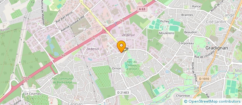 localisation de l'entreprise LES RIVERAINS DE LA POTERIE  GRADIGNAN