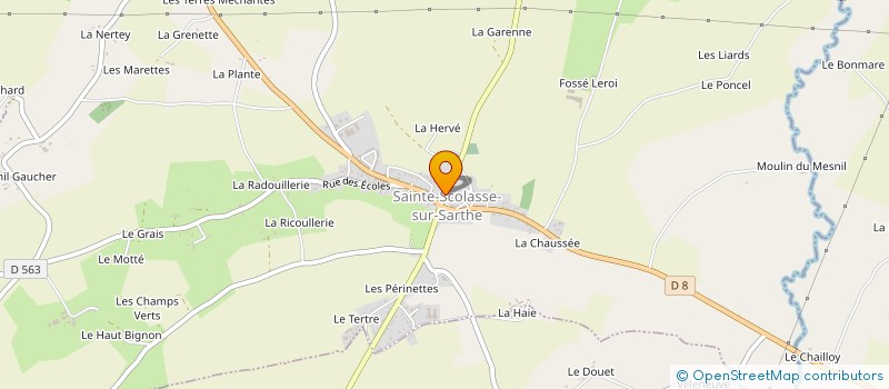 localisation de l'entreprise LES RIVERAINS DE SAINTE SCOLASSE à SAINTE-SCOLASSE-SUR-SARTHE