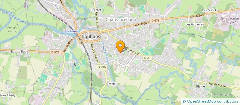 localisation de l'entreprise LES RIVERAINS DES CLUZEAUX à LOUHANS