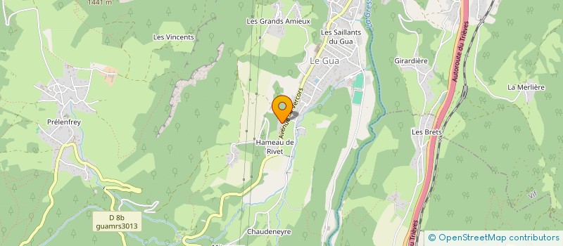 localisation de l'entreprise LES RIVERAINS DU PLANTIER BAS  LE GUA