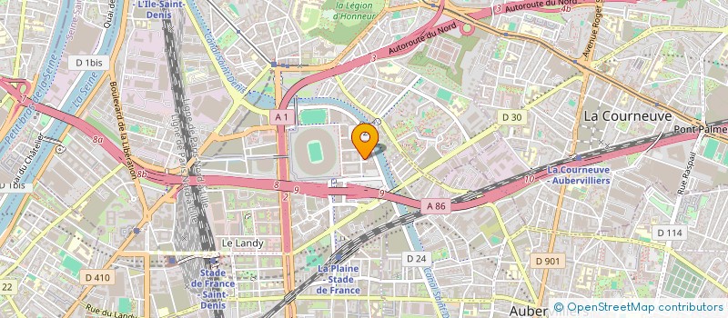 localisation de l'entreprise LES RIVERAINS DU STADE DE FRANCE - R.S.F à SAINT-DENIS