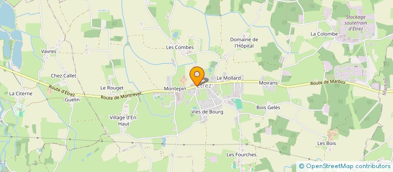 localisation de l'entreprise LES RIVERAINS DU STOCKAGE DE GAZ, SITE D'ETREZ  BRESSE VALLONS