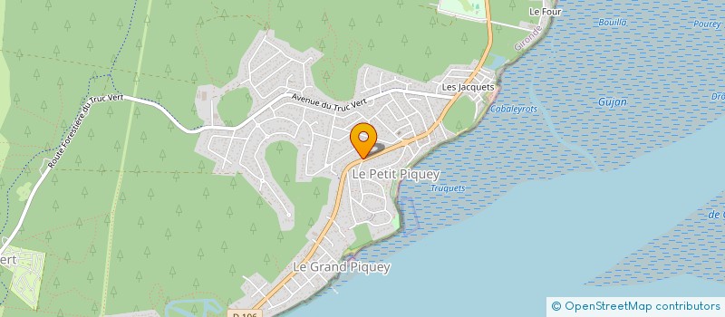 localisation de l'entreprise LES RIVERAINS DU T.A.L.E..  LEGE-CAP-FERRET