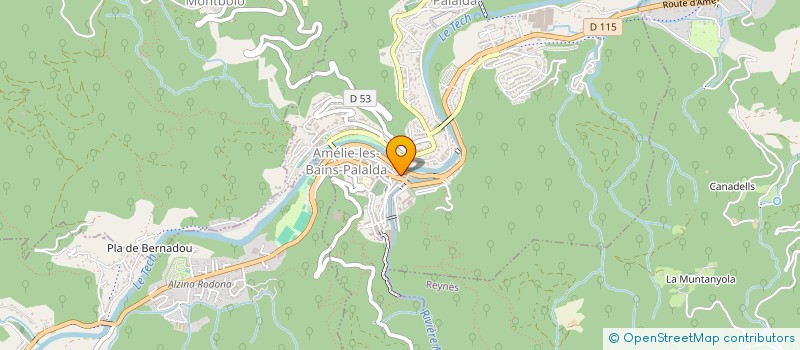 localisation de l'entreprise LES RIVES  AMELIE-LES-BAINS-PALALDA