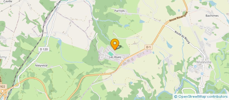 localisation de l'entreprise LES RIVES  MALEVILLE