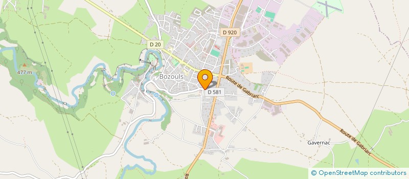 localisation de l'entreprise LES RIVES D'OLT  BOZOULS