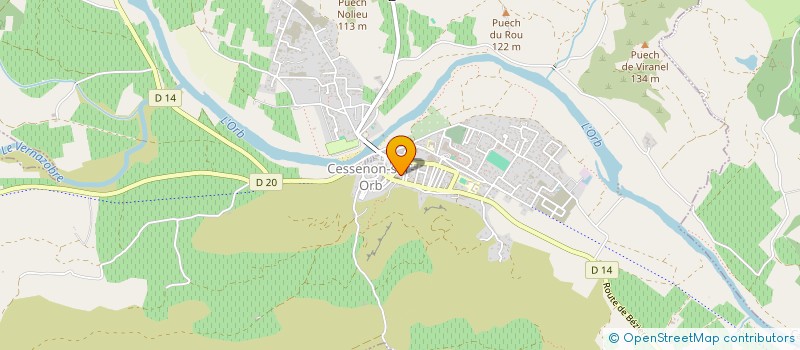 localisation de l'entreprise LES RIVES D ORB  CESSENON-SUR-ORB