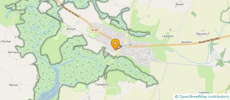 localisation de l'entreprise LES RIVES DE KERLITTORAL  MUZILLAC