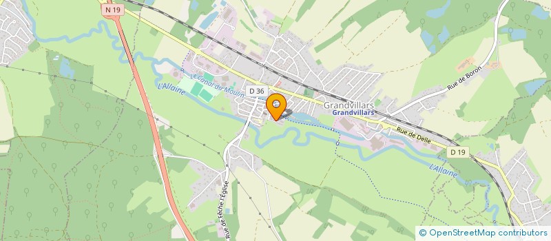 localisation de l'entreprise LES RIVES DE L ALLAINE à GRANDVILLARS