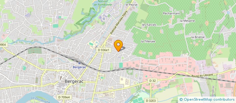 localisation de l'entreprise LES RIVES DE L'ART à BERGERAC