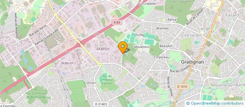 localisation de l'entreprise LES RIVES DE L'EAU BOURDE SOC CIVILE à GRADIGNAN