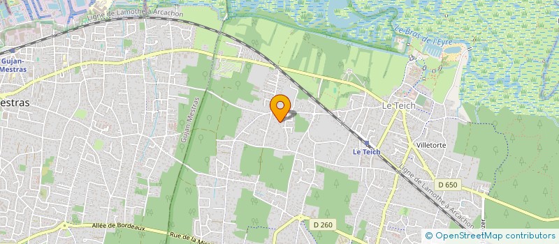 localisation de l'entreprise LES RIVES DU BASSIN  LE TEICH