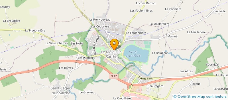 localisation de l'entreprise LES RIVES DU LAC à COULONGES-SUR-SARTHE