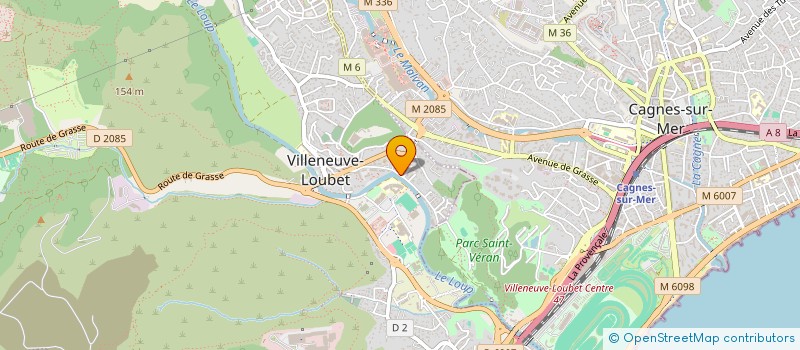 localisation de l'entreprise LES RIVES DU LOUP CTIM à VILLENEUVE-LOUBET