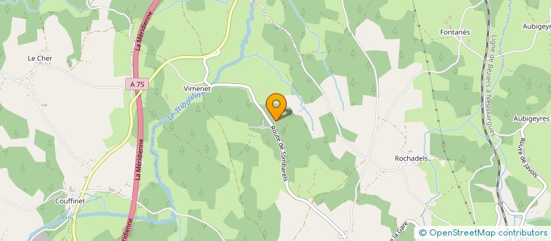 localisation de l'entreprise LES RIVIERES  PEYRE EN AUBRAC