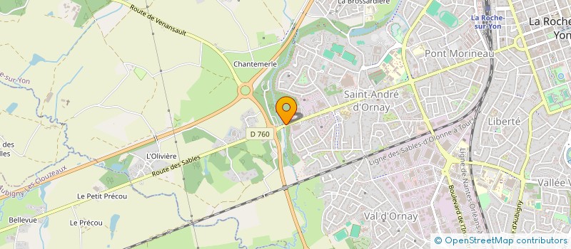 localisation de l'entreprise LES ROBELLES POITEVINES à LA ROCHE-SUR-YON