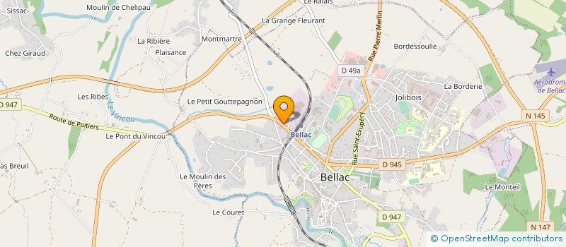 localisation de l'entreprise LES ROBINSONS à SAINT-BONNET-DE-BELLAC