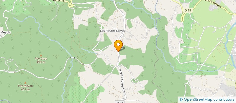 localisation de l'entreprise LES ROCAILLES  SEILLANS