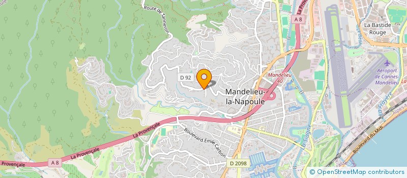 localisation de l'entreprise LES ROCAILLES à MANDELIEU-LA-NAPOULE