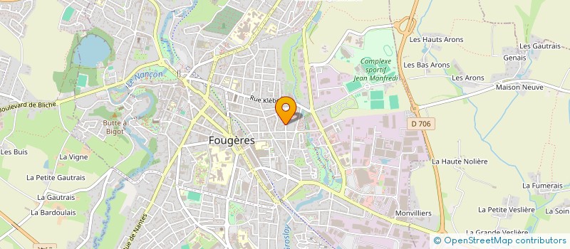 localisation de l'entreprise LES ROCHELETTES  FOUGERES