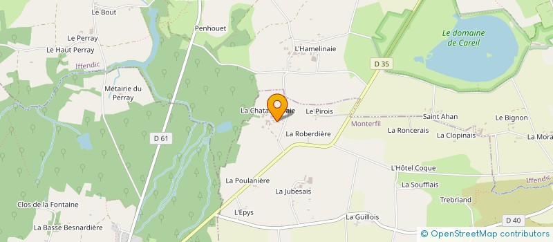 localisation de l'entreprise LES ROCHERIAUX  MONTERFIL