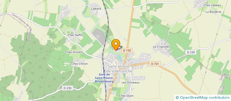 localisation de l'entreprise LES ROCHERS  SAINT-HILAIRE-DE-VILLEFRANCHE