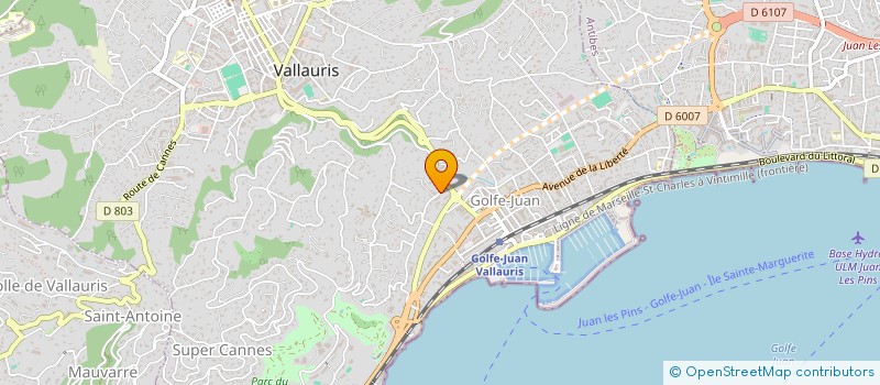 localisation de l'entreprise LES ROCHES à VALLAURIS