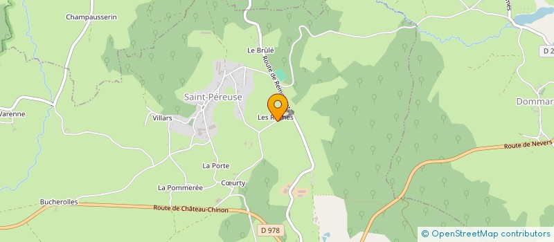 localisation de l'entreprise LES ROCHES  SAINT-PEREUSE