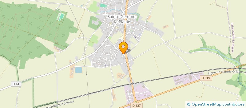 localisation de l'entreprise LES ROCHES  SAINTE-GEMME-LA-PLAINE