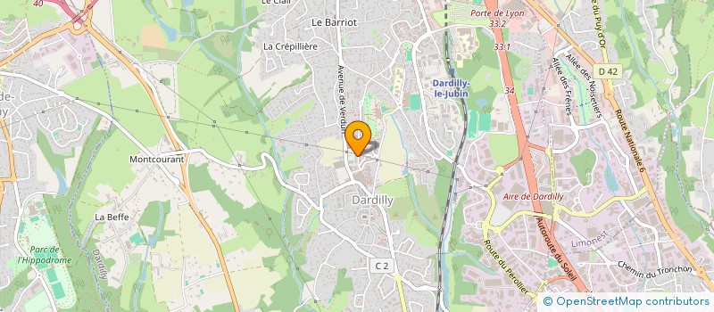 localisation de l'entreprise LES ROCHES  DARDILLY