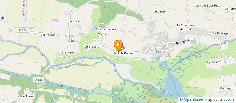 localisation de l'entreprise LES ROCHES  LA GACILLY