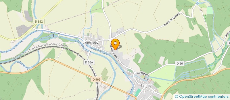 localisation de l'entreprise LES ROCHES  TANLAY