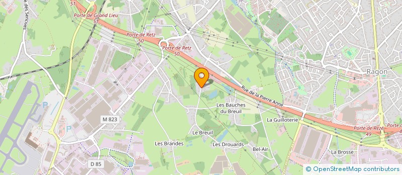 localisation de l'entreprise LES ROCHES BLANCHES à BOUGUENAIS