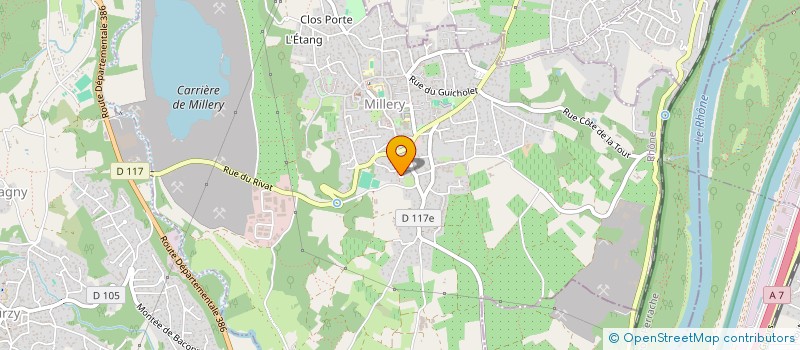 localisation de l'entreprise LES ROCHES DE CONDRIEU  MILLERY