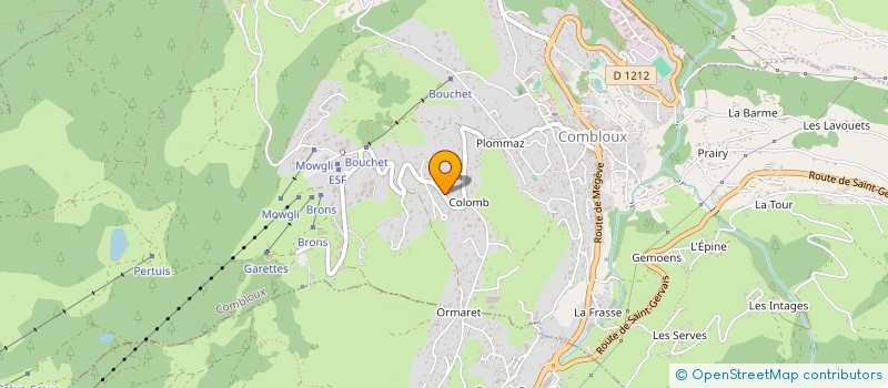 localisation de l'entreprise LES ROCHES DU MONT BLANC  COMBLOUX