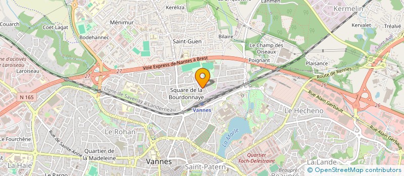 localisation de l'entreprise LES ROCHES GRISES à VANNES