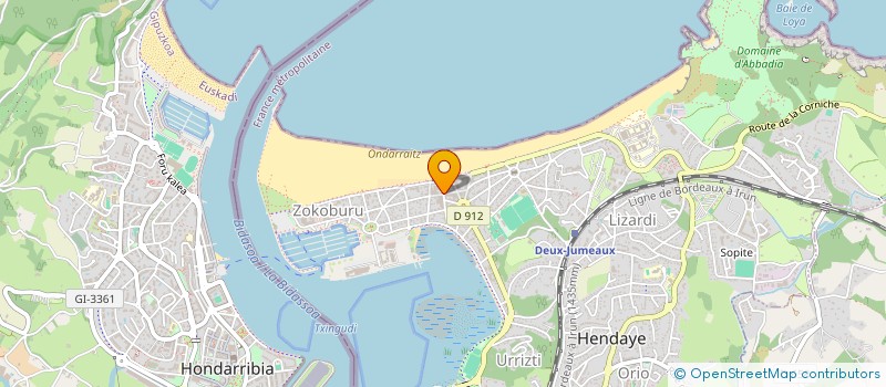 localisation de l'entreprise LES ROCHES NOIRES  HENDAYE