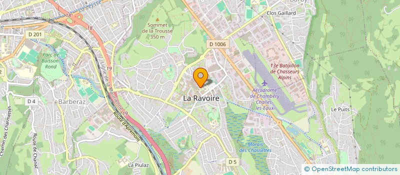 localisation de l'entreprise LES ROCHES NOIRES  LA RAVOIRE