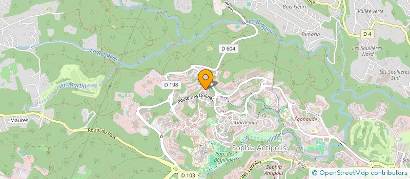 localisation de l'entreprise LES ROCHES PV 3  VALBONNE