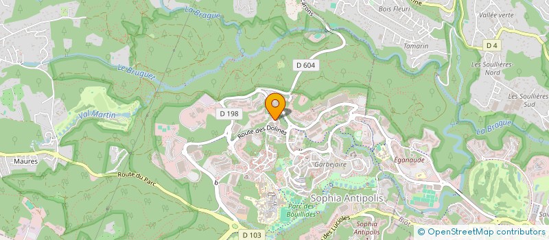 localisation de l'entreprise LES ROCHES PV 7  VALBONNE