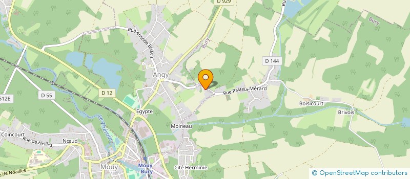 localisation de l'entreprise LES ROCHES ROUGES  ANGY