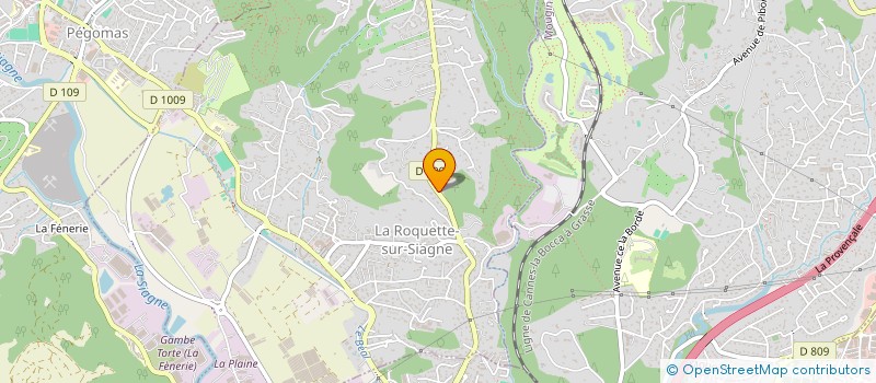 localisation de l'entreprise LES ROCHES ROUGES DE L'ESTEREL  LA ROQUETTE-SUR-SIAGNE