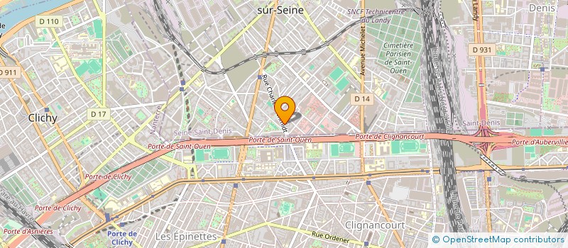 localisation de l'entreprise LES ROCKANTEURS à SAINT-OUEN-SUR-SEINE