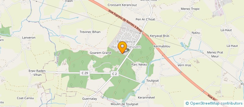 localisation de l'entreprise LES ROIS DU BOEUF CONCARNEAU  SAINT-YVI