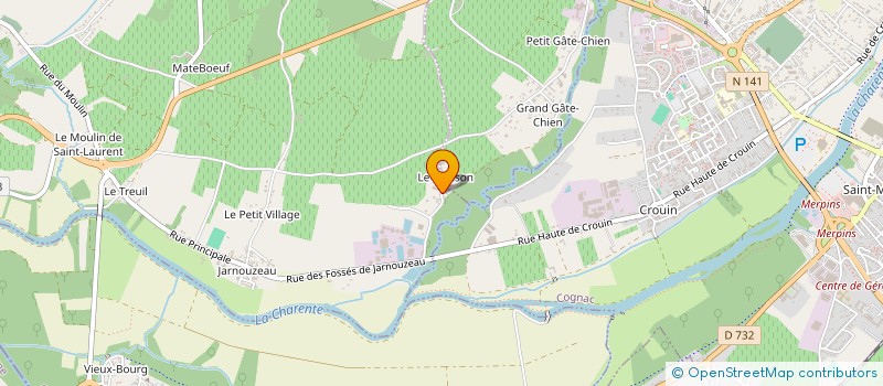 localisation de l'entreprise LES ROIS GOURMETS à SAINT-LAURENT-DE-COGNAC
