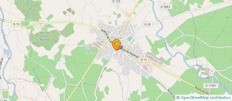 localisation de l'entreprise LES ROMARINS  ROUJAN