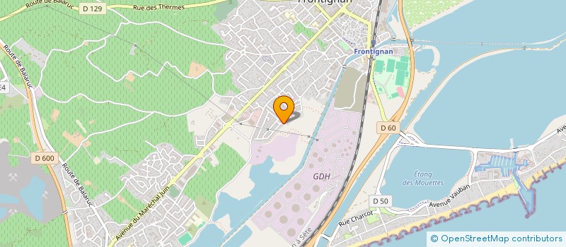 localisation de l'entreprise LES ROMARINS à FRONTIGNAN